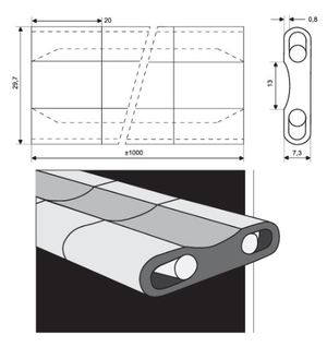 Керамическая подкладка PZ 1500/02 Brown, On Wire, Concave – 2150002000 – А-Сварка – Пермь
