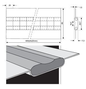 Керамическая подкладка PZ 1500/80 Grey, Tape, Concave – 2150080600 – А-Сварка – Пермь